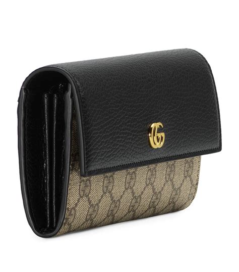 gucci calfskin gg marmont continental wallet porcelain rose|Black Soft Leather GG Marmont Continental Wallet.